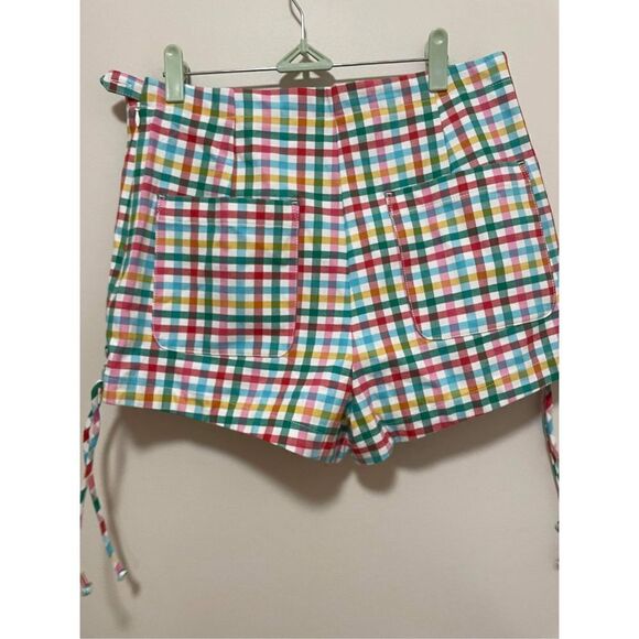Anthropologie x Maeve Gingham Micro Mini Shorts Size 12 new - Picture 7 of 11